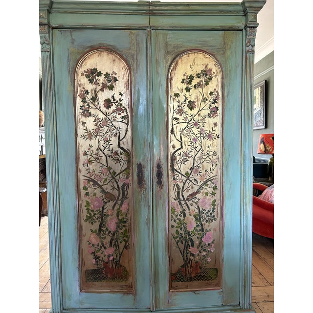 Vintage Armoire with Chinoiserie Panels, 1920s For Sale - Image 9 of 13
