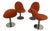 Space Age Metal and Fabric Chairs, 1970s, Set of 4 For Sale