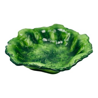 Vintage Vietri Leaf Bowl For Sale