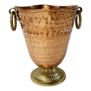 Vintage Hammered Copper and Brass Champagne Bucket