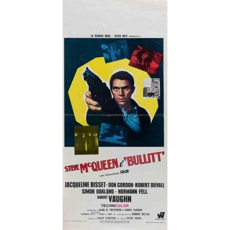 1960s Italian Bullitt 1968 Movie Poster, 1968 For Sale - Image 5 of 5