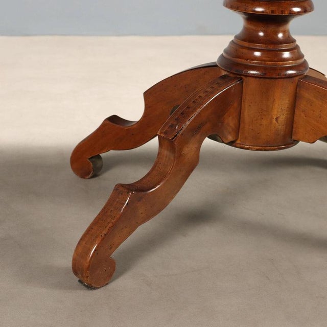 Rolo Style Walnut Center Table For Sale - Image 6 of 11