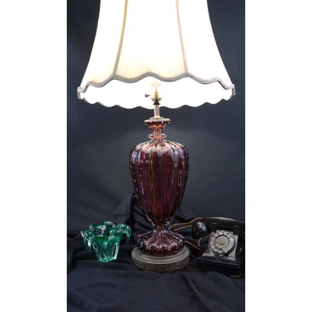 Everything about this lamp is original, the base, the wiring, the harp, and the final. This beautiful lamp shows its age...