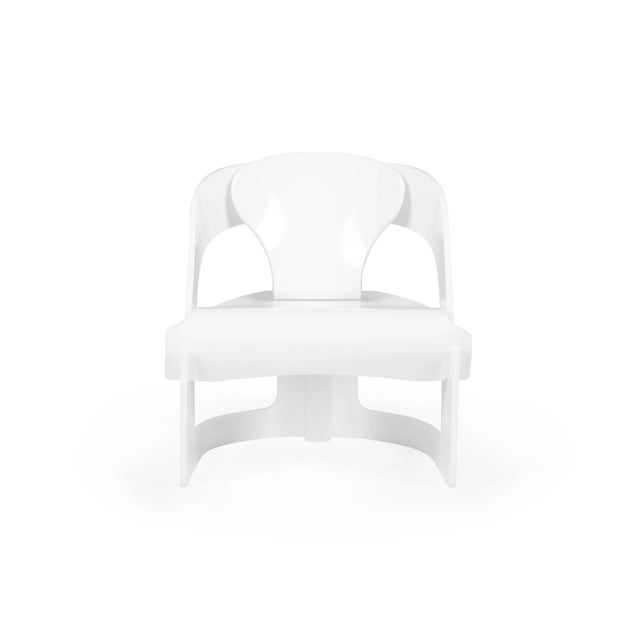Bring designer style to your contemporary decor with this modern chair artistically crafted of durable white acrylic....