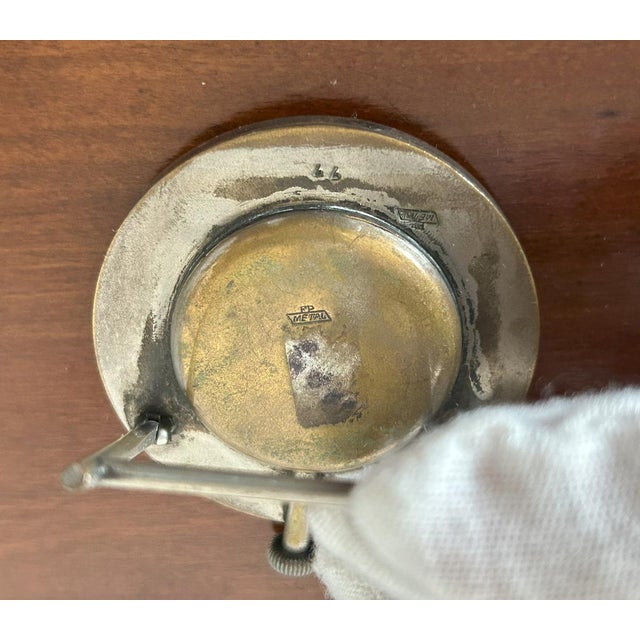 Vintage Art Deco Enamel Table Clock from Cyma, 1920s For Sale - Image 11 of 14