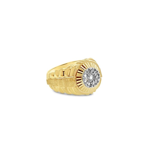 Contemporary Presidential Style Cluster Ring - Setting Only, Size 11 For Sale - Image 3 of 4