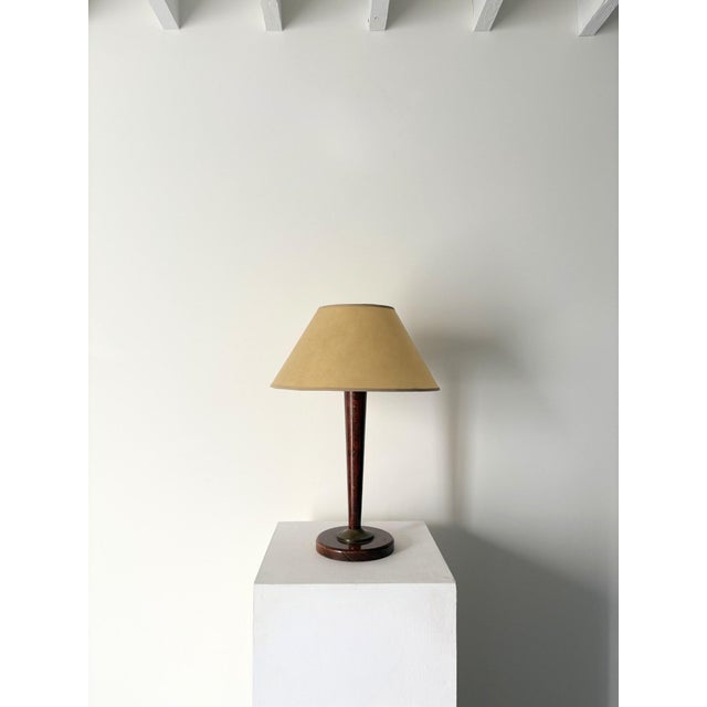 Wood Art Deco Table Lamp, France, 1920s For Sale - Image 7 of 7