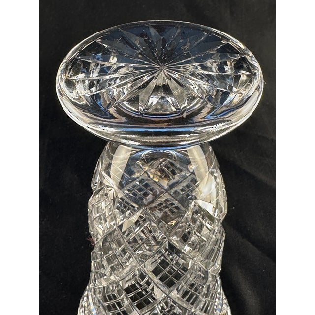 Waterford Crystal Waterford Master Cutter Crystal Vase 7" – Vintage Irish Cut Glass #207-525 Glandore Style For Sale - Image 4 of 10