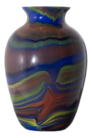 Postmodern Murano Glass Vase by Ottavio Missoni, Italy, 1980s