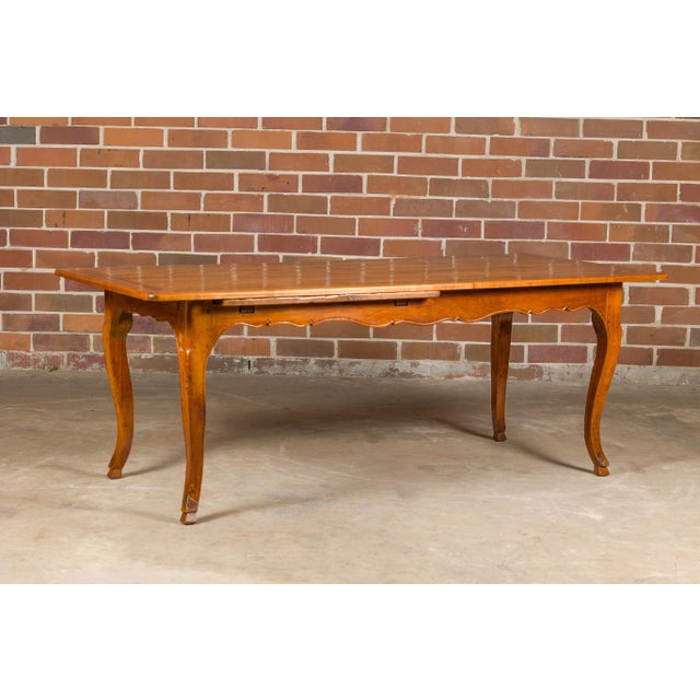 19th Century French Fruitwood Dining Table with Bread Board and Cabriole Legs For Sale - Image 12 of 12