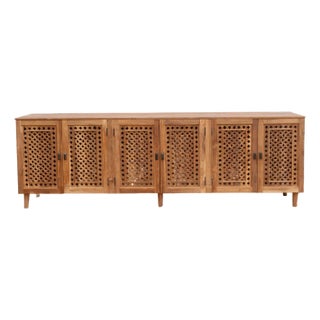 Monumental 105" Long Geometric Sideboard For Sale