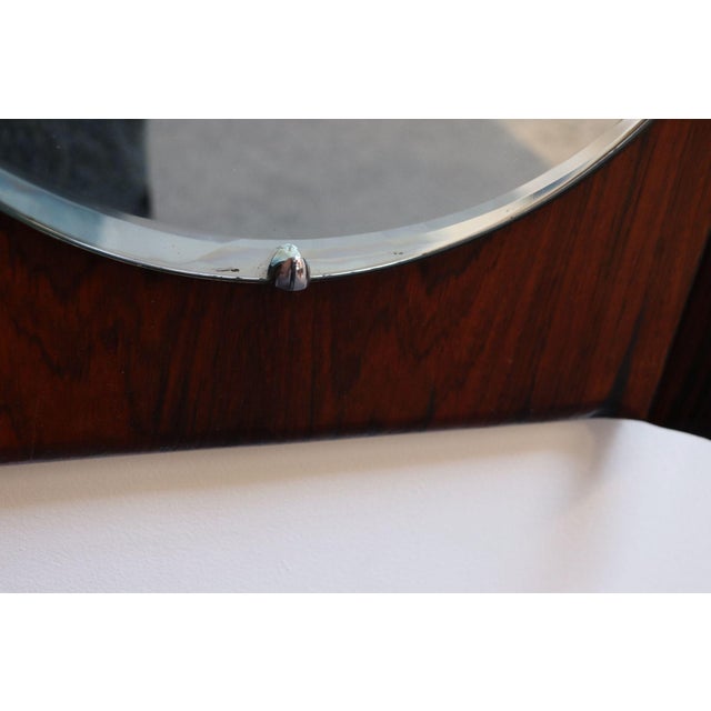 Vintage Italian Modern Rosewood Wall Mirror Designed by Donati for Stil Glass For Sale - Image 12 of 12