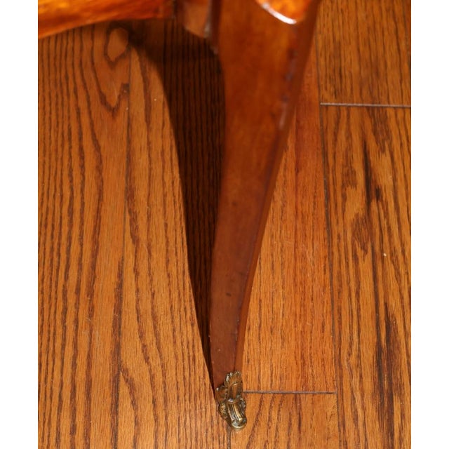 1920s French Louis XV Style Marble Top Mixed Wood Inlaid End Table Nightstand C 1920 For Sale - Image 9 of 12