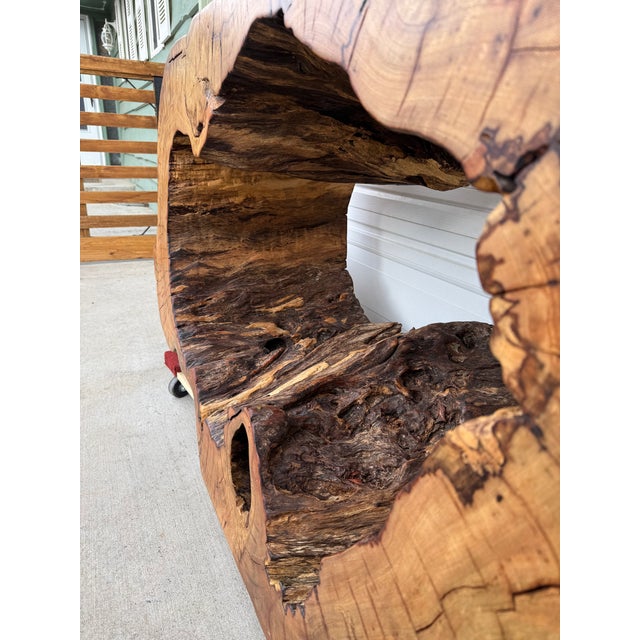 1990s 1990s Statement Live-Edge Mango Wood "Window" Slab For Sale - Image 5 of 18