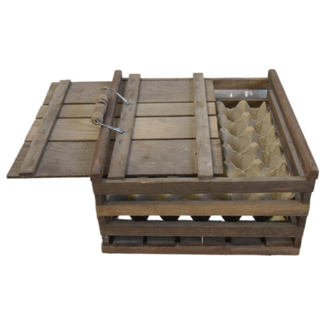 Antique Slated Wood Egg Crates, Set of 2 For Sale In Los Angeles - Image 6 of 8