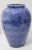 Mid-Century Modern Italian Artisan Mottled Blue Glazed Urn from a Palm Beach estate