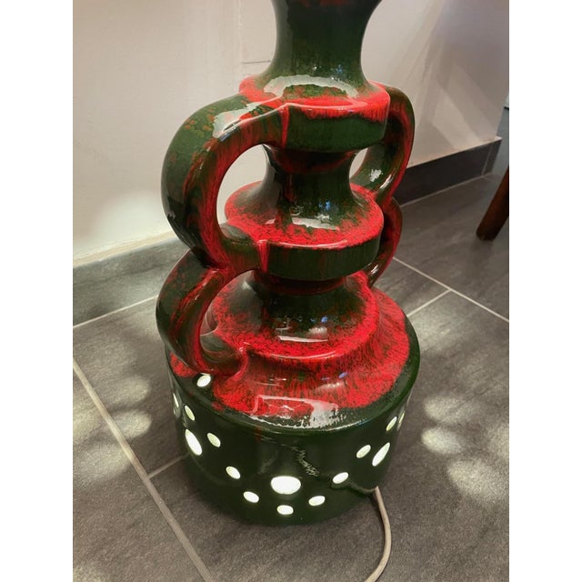 Mid-Century Modern Ceramic Lamp from Scheurich, W. Germany For Sale - Image 3 of 10
