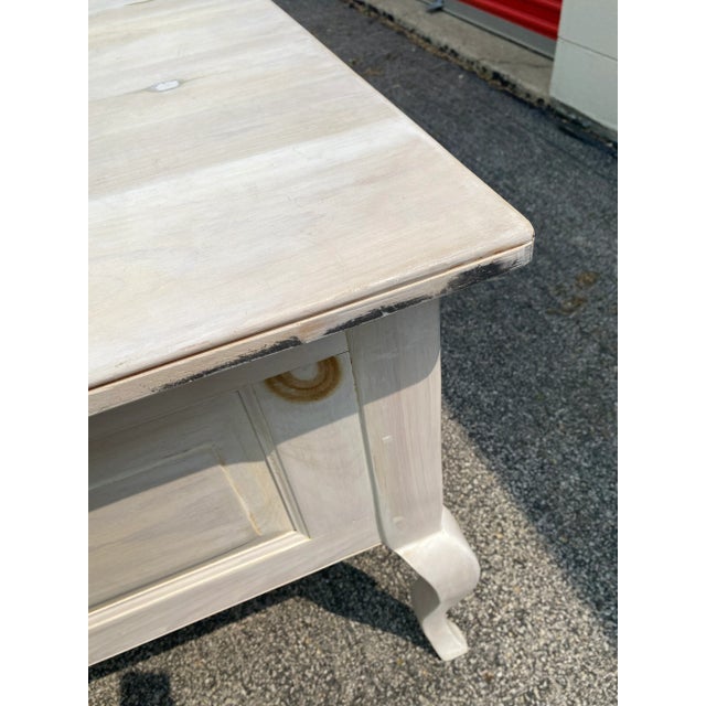 White Washed Pine Desk For Sale - Image 9 of 10