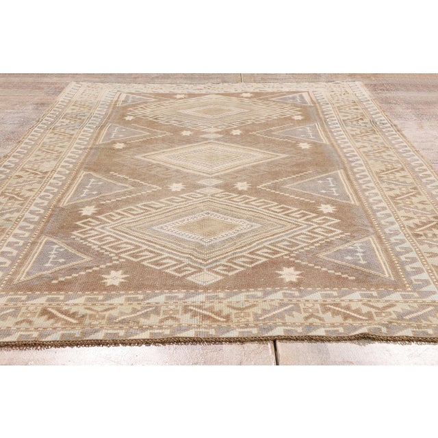 Vintage Turkish Kars Rug, 05'00 X 07'11 For Sale - Image 9 of 10