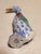 Herend Vintage MCM Herend Blue Fishnet Tiny Goose Figurine For Sale - Image 4 of 5