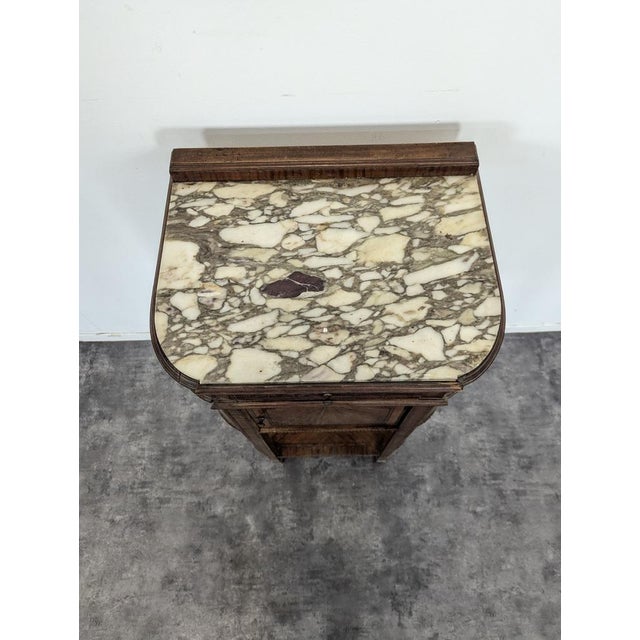 Louis XVI Style Veneered Bedside Table For Sale - Image 3 of 8