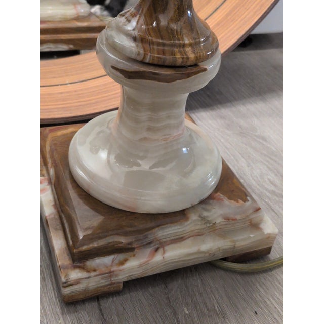 Vintage Onyx Table Lamps - a Pair For Sale - Image 9 of 12
