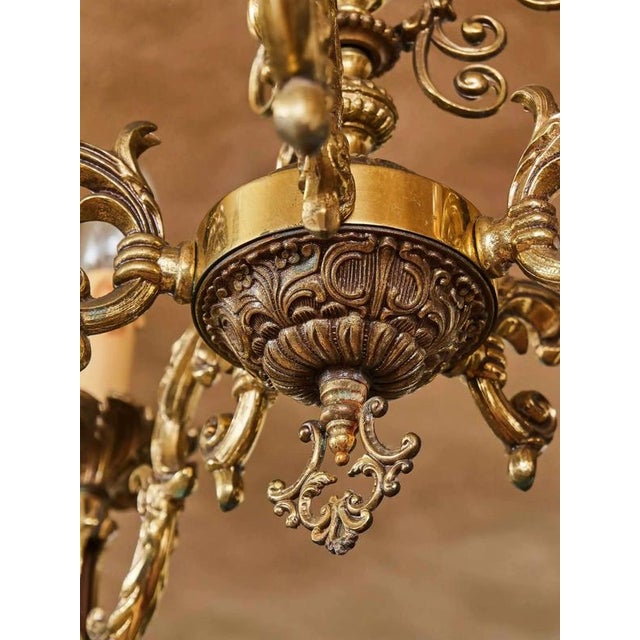 Chandelier in Brass with Onyx For Sale - Image 6 of 10