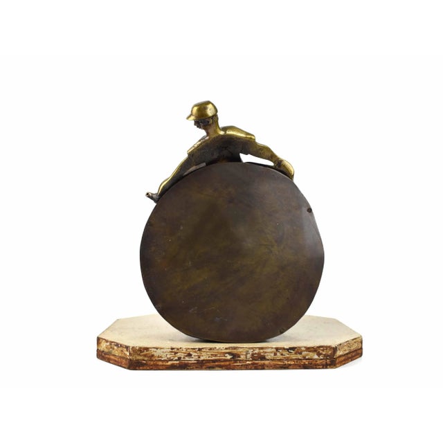 Late 20th Century Bronze Life Started From Africa Half World Globe For Sale - Image 10 of 11