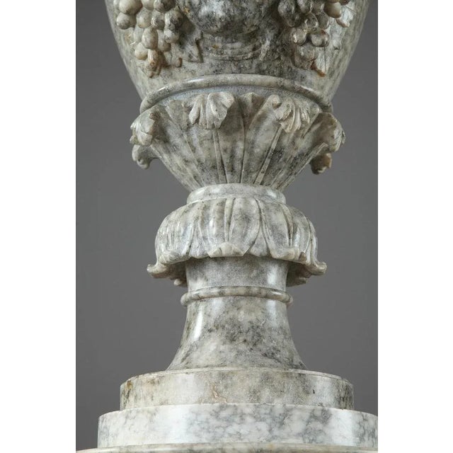 Large Louis-Philippe Alabaster Pedestal with Urn For Sale - Image 11 of 15