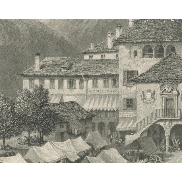 Orta San Giulio Marketplace on Lake Orta after Birket Foster, 1878 For Sale - Image 6 of 9