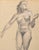 Albert Goltjakov, Nude Act, 1960s, Mixed Media For Sale - Image 3 of 4