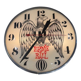 1970s Ernie Ball Wall Clock For Sale