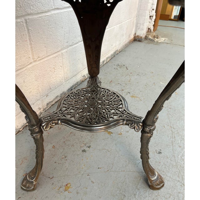 Victorian Antique Victorian Britannia Cast Iron Pub Table For Sale - Image 3 of 8