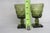 Glass Indiana Glass Colony Park Lane Avocado Green Goblets Cups Set of Two For Sale - Image 7 of 10