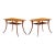 t.h. Robsjohn Gibbings for Widdicomb Mid Century Bleached Mahogany Sabre Side End Tables - Pair For Sale