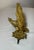 Antique Gold Gilded Solid Brass Bronze Open Winged Eagle Bird Heavy Flag Finial For Sale - Image 4 of 14