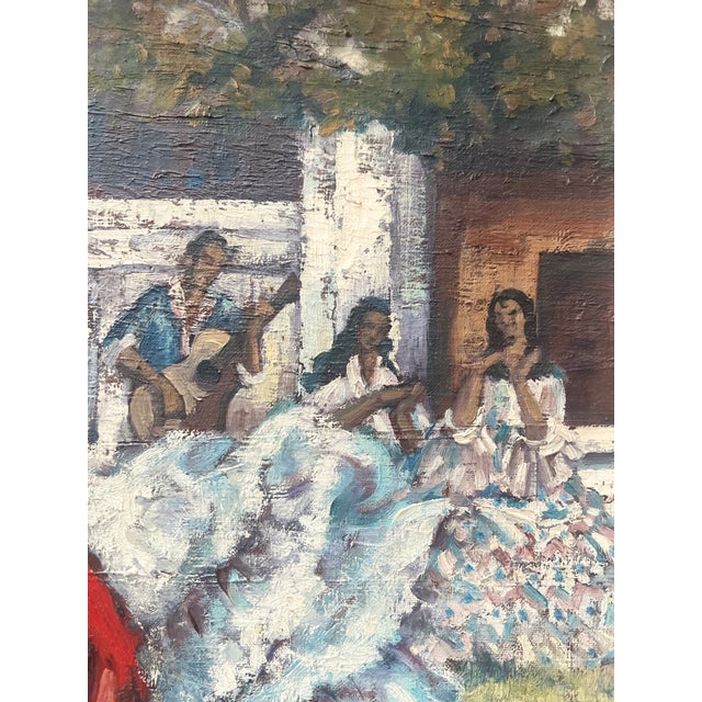 Flamenco Dancer, Oil on Canvas, 20th Century, Framed For Sale - Image 11 of 13