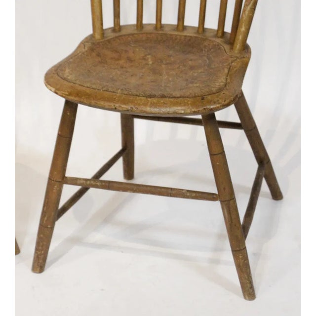 American Pair of Early 20th Century Paint-Decorated Chairs For Sale - Image 3 of 9