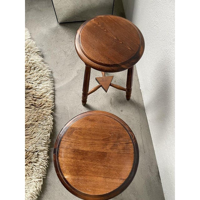 Trio of Tripod Stools, 1950s, Set of 3 For Sale - Image 18 of 18