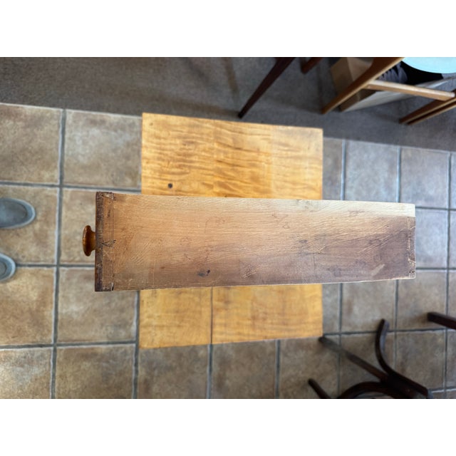 Wood 1800’s Solid Beautiful Tiger Maple, Curly Maple / Flame Maple Side Table. For Sale - Image 7 of 11