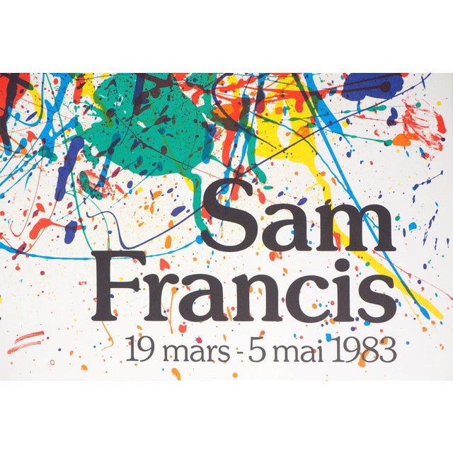 Lithograph Explosion of Colors Poster attributed to Sam Francis, 1983 For Sale - Image 5 of 7
