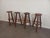 Brutalist Wood Stools, 1950s, Set of 4 For Sale - Image 11 of 18