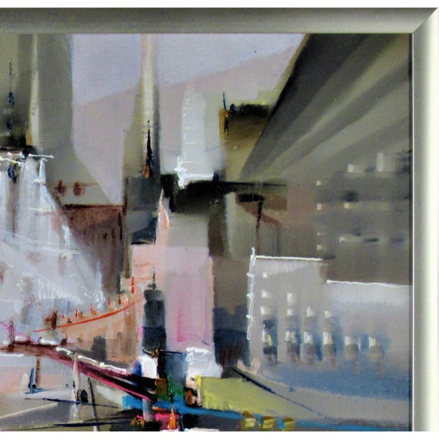 Paint Giovanni Sangalli, Cityscape, Circa 1990 For Sale - Image 7 of 8