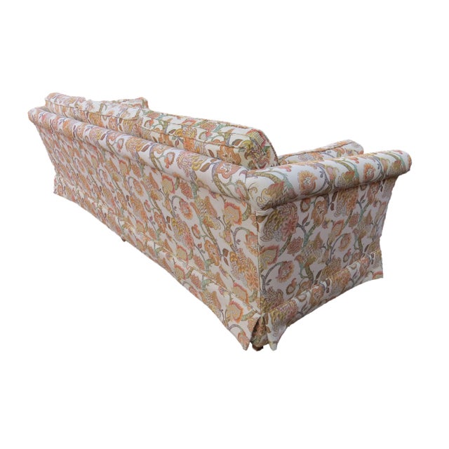 Vintage Ethan Allen Traditional Classics Sofa With Earth Tone Floral Fabric Chairish