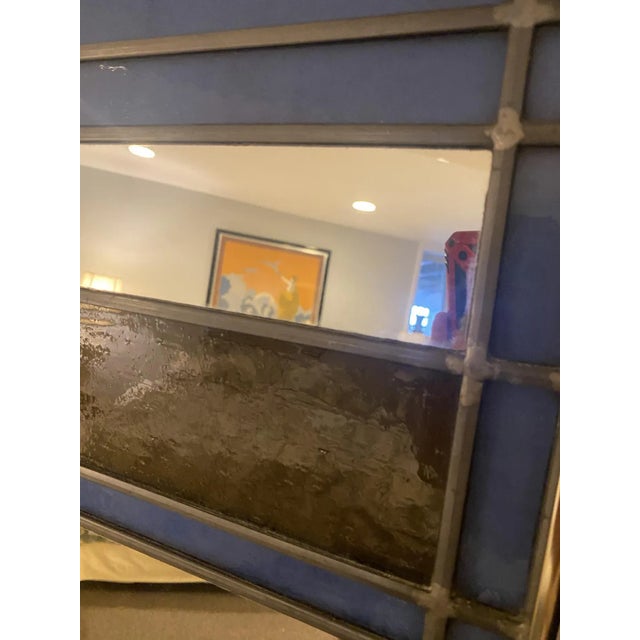 1970s Monumental Stained Glass Art Deco Revival Mirror For Sale - Image 12 of 13