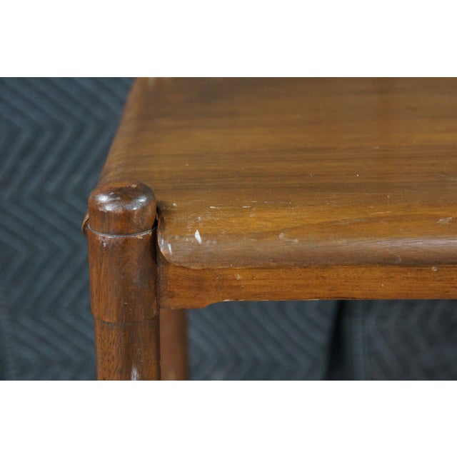 Mid Century Danish Walnut Folding Rolling Bar Cart Trolley Dry Bar MCM For Sale - Image 15 of 18