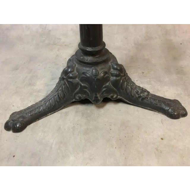 Stone Antique Cast Iron and Marble Pedestal For Sale - Image 7 of 14
