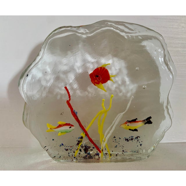 1970s Murano Fish Aquarium Paperweight For Sale - Image 5 of 7