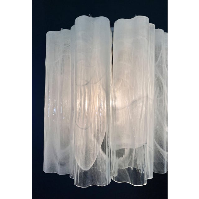 Vintage Murano Glass Tube Wall Sconces with 5 White Alabaster Glass Tube, 1990, Set of 2 For Sale - Image 16 of 18