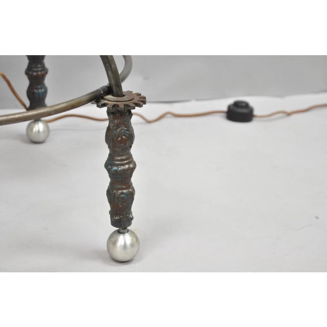 Vintage Retro Steampunk Adjustable Cantilever Pulley Victorian Floor Lamp For Sale - Image 14 of 18